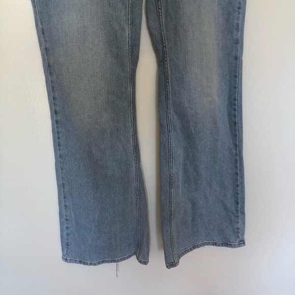 Zara Flare Fit Jeans High Rise Full Length Split New 10 - Picture 2 of 7